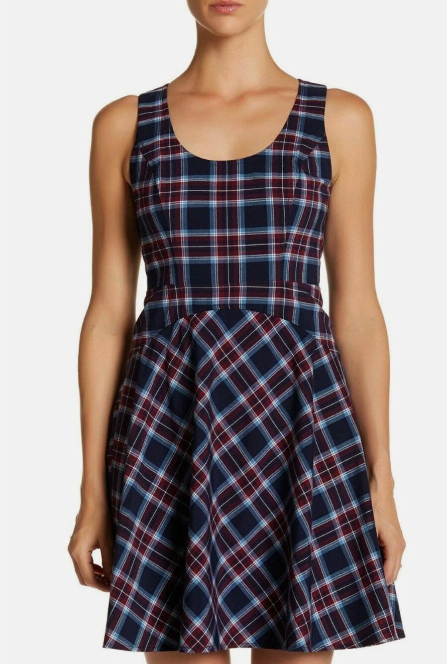 Donna Morgan Plaid Fit Flare Dress Size 0